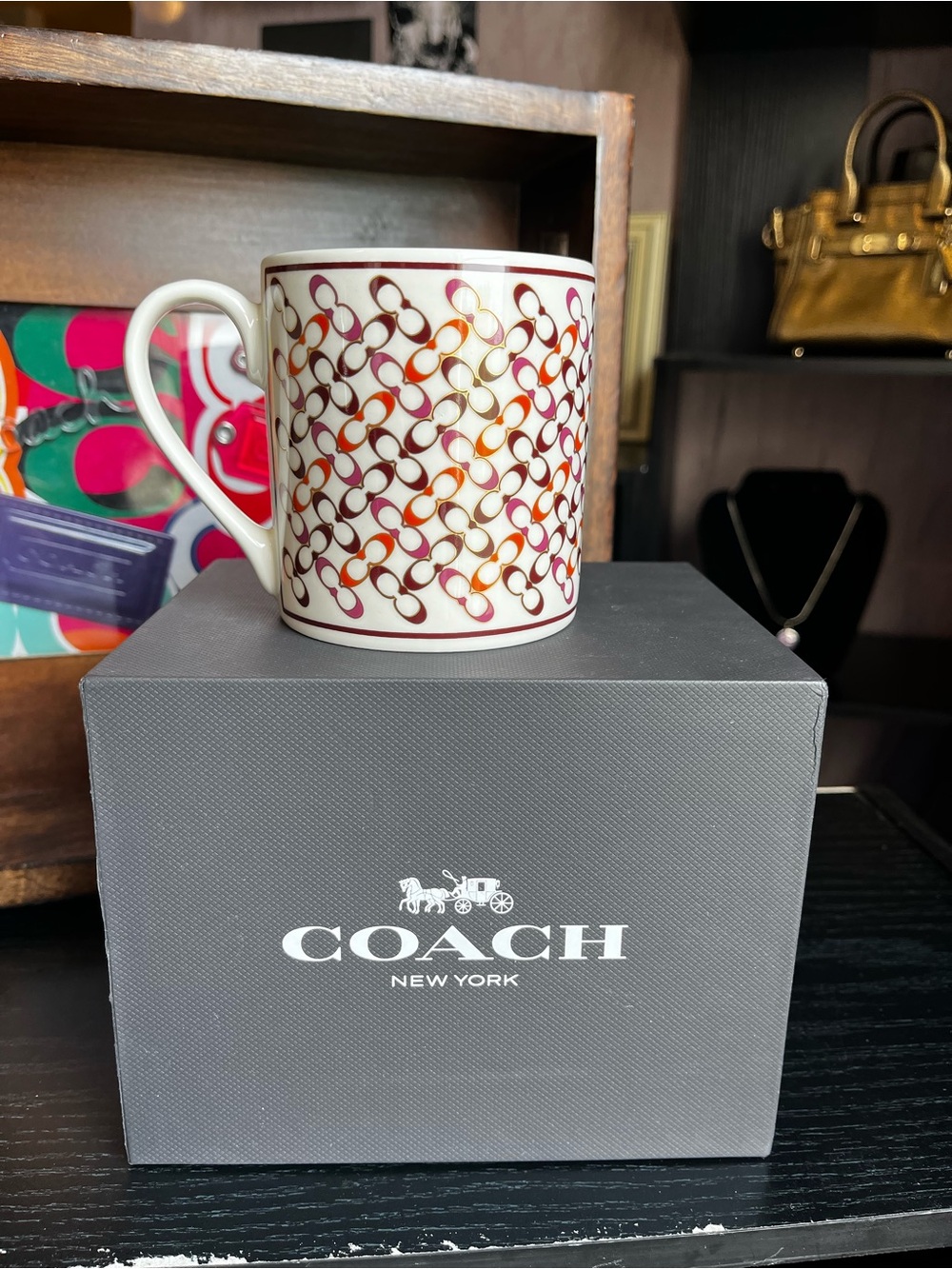 NWT NIB Coach Signature C Coffee Mug - Picture 2 of 5